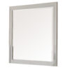 Modern Mirror with Rectangular Frame an Molded Details, White