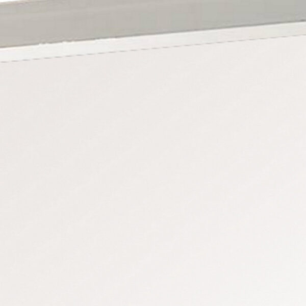 Modern Mirror with Rectangular Frame an Molded Details, White