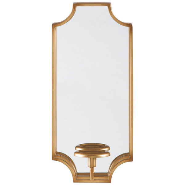 15022026699163c28a25f.jpeg Metal Frame Wall Sconce with Cut Corner Design, Gold