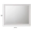 Wooden Rectangular Wall Mirror with Beveled Edges, White