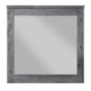 Traditional Wooden Wall Mirror with Rustic Style, Gray