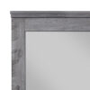 Traditional Wooden Wall Mirror with Rustic Style, Gray