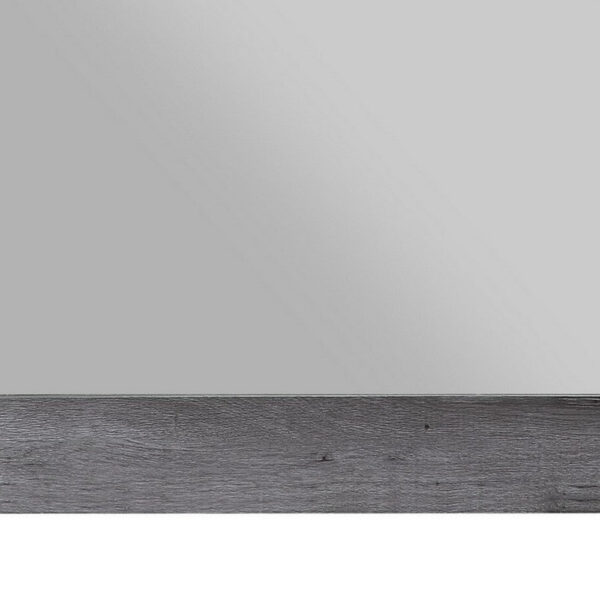 Traditional Wooden Wall Mirror with Rustic Style, Gray