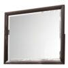 Wooden Rectangular Wall Mirror with Mounting Hardware, Brown