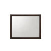 Wooden Rectangular Wall Mirror with Mounting Hardware, Brown