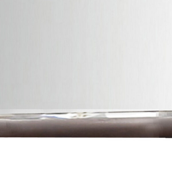 Wooden Rectangular Wall Mirror with Mounting Hardware, Brown