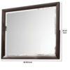 Wooden Rectangular Wall Mirror with Mounting Hardware, Brown