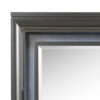 Wall Mirror with Mirror Accent and Beveled Edges, Gray