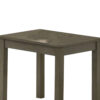 3 Piece Transitional Coffee Table and End Table with Block Legs, Gray