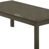 3 Piece Transitional Coffee Table and End Table with Block Legs, Gray
