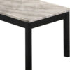 3 Piece Coffee Table and End Table with Faux Marble Top, Black and White