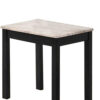 3 Piece Coffee Table and End Table with Faux Marble Top, Black and White
