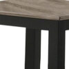 Wooden End Table with One Open Shelf, Black and Gray