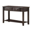 Wooden Console Table with 2 Spacious Drawers, Brown