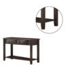 Wooden Console Table with 2 Spacious Drawers, Brown