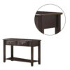 Wooden Console Table with 2 Spacious Drawers, Brown