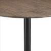 30 Inch Round Wooden Top Modern Dining Table, Black and Brown