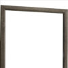 35 Inch Transitional Style Wooden Frame Mirror, Gray