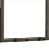 35 Inch Transitional Style Wooden Frame Mirror, Gray