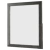 32 Inch Transitional Style Wooden Frame Mirror, Gray