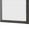 32 Inch Transitional Style Wooden Frame Mirror, Gray