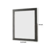 32 Inch Transitional Style Wooden Frame Mirror, Gray