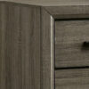 24 Inch 2 Drawer Wooden Nightstand with Finger Pulls, Brown