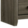 24 Inch 2 Drawer Wooden Nightstand with Finger Pulls, Brown