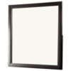 38 Transitional Style Square Wooden Frame Mirror, Espresso