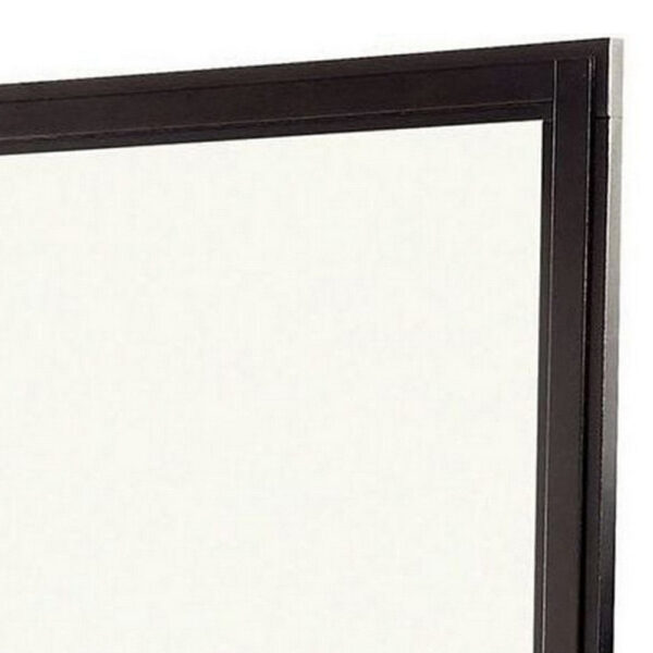 38 Transitional Style Square Wooden Frame Mirror, Espresso