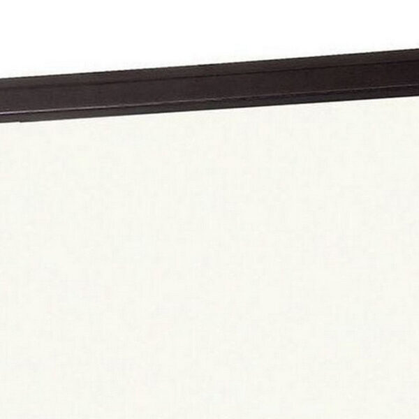 38 Transitional Style Square Wooden Frame Mirror, Espresso