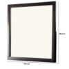 38 Transitional Style Square Wooden Frame Mirror, Espresso