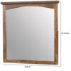 37 Inch Transitional Style Wooden Frame Mirror, Dark Oak