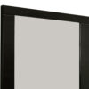 Cari 37 Inch Rectangular Mirror with Wooden Frame, Black