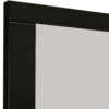 Cari 37 Inch Rectangular Mirror with Wooden Frame, Black