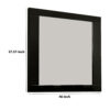 Cari 37 Inch Rectangular Mirror with Wooden Frame, Black