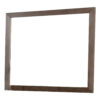 36 Inch Mirror with Rectangular Wooden Frame, Brown