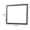 36 Inch Mirror with Rectangular Wooden Frame, Brown