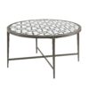 15022026699167fcf2147.jpeg Round Glass Top Coffee Table with X Support Metal Base, Silver