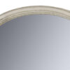 Oval Shaped Wooden Mirror with Molded Details, Antique White