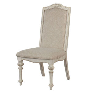 150220266991687f7c341.jpeg Rustic Wooden Side Chair with Intricate Carvings, Set of 2, Antique White