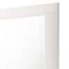 Contemporary Square Wooden Mirror with Mounting Hardware, White