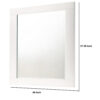 Contemporary Square Wooden Mirror with Mounting Hardware, White