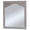 Wooden Encasing Mirror with Arched Design Top, Gray