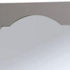 Wooden Encasing Mirror with Arched Design Top, Gray