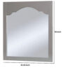 Wooden Encasing Mirror with Arched Design Top, Gray