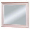 64 Inch Contemporary Style Wooden Frame Mirror, Rose Pink