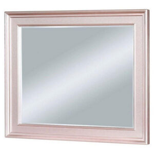 64 Inch Contemporary Style Wooden Frame Mirror, Rose Pink