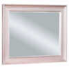 64 Inch Contemporary Style Wooden Frame Mirror, Rose Pink
