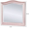 46 Inch Contemporary Style Wooden Frame Mirror, Rose Pink